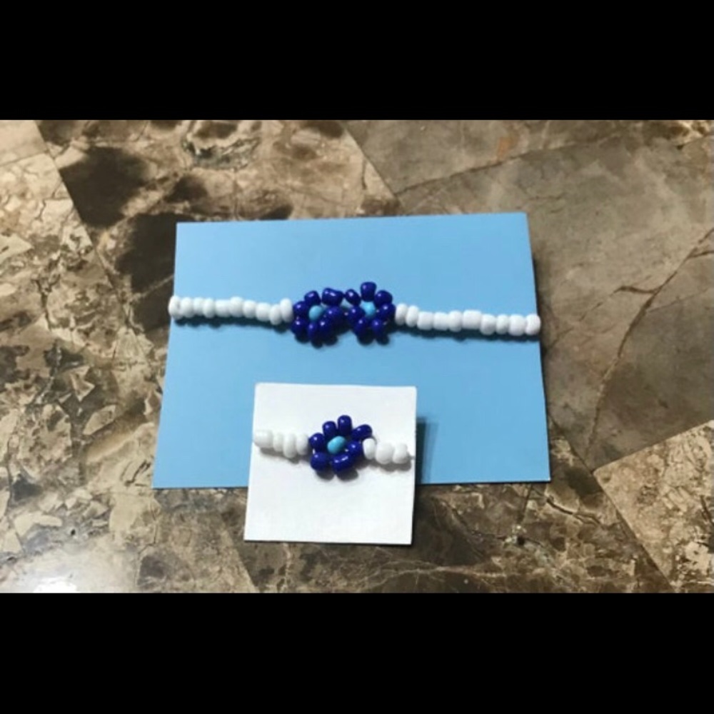 Blue and white Dora bracelet